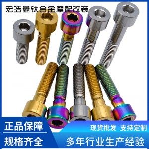 钛合金螺丝 M8*10-55mm圆柱头/锥头/内六角螺丝