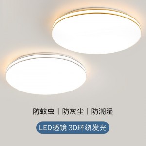 led客厅灯吸顶灯简约现代大气卧室灯超薄圆书房餐厅阳台过 道灯具