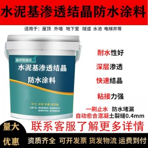 水泥基渗透结晶型防水涂料桥梁隧道大坝库混凝土基面建筑工程材料