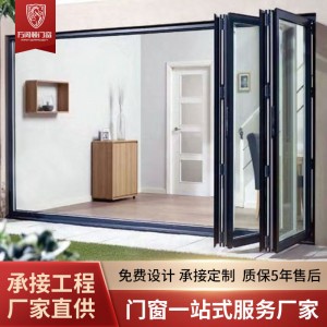 厨房隐藏推拉门卫生间办公室极窄折叠隔断门玻璃吊轨门阳台门定制
