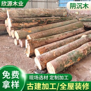 四川产地金丝楠木原材料 小叶桢楠阴沉木原木料 乌木木材批发
