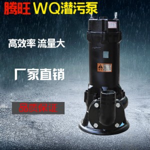 污水池抽水泵 WQ型无堵塞立式排污泵 65WQ25-15-2.2 潜水泵