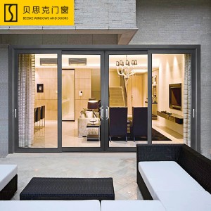 佛山贝思克门窗 别墅农村铝合金推拉滑动门 隔音隔热玻璃滑动门