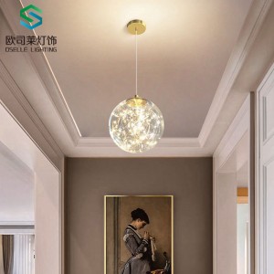 满天星创意单头吊灯走廊入户过道灯吧台餐厅商用灯轻奢卧室床头灯